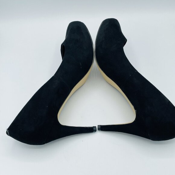 Madden Girl Shoes Womens Size 8.5 Black Faux Suede Heels Stiletto Slip On Pumps - Picture 11 of 11